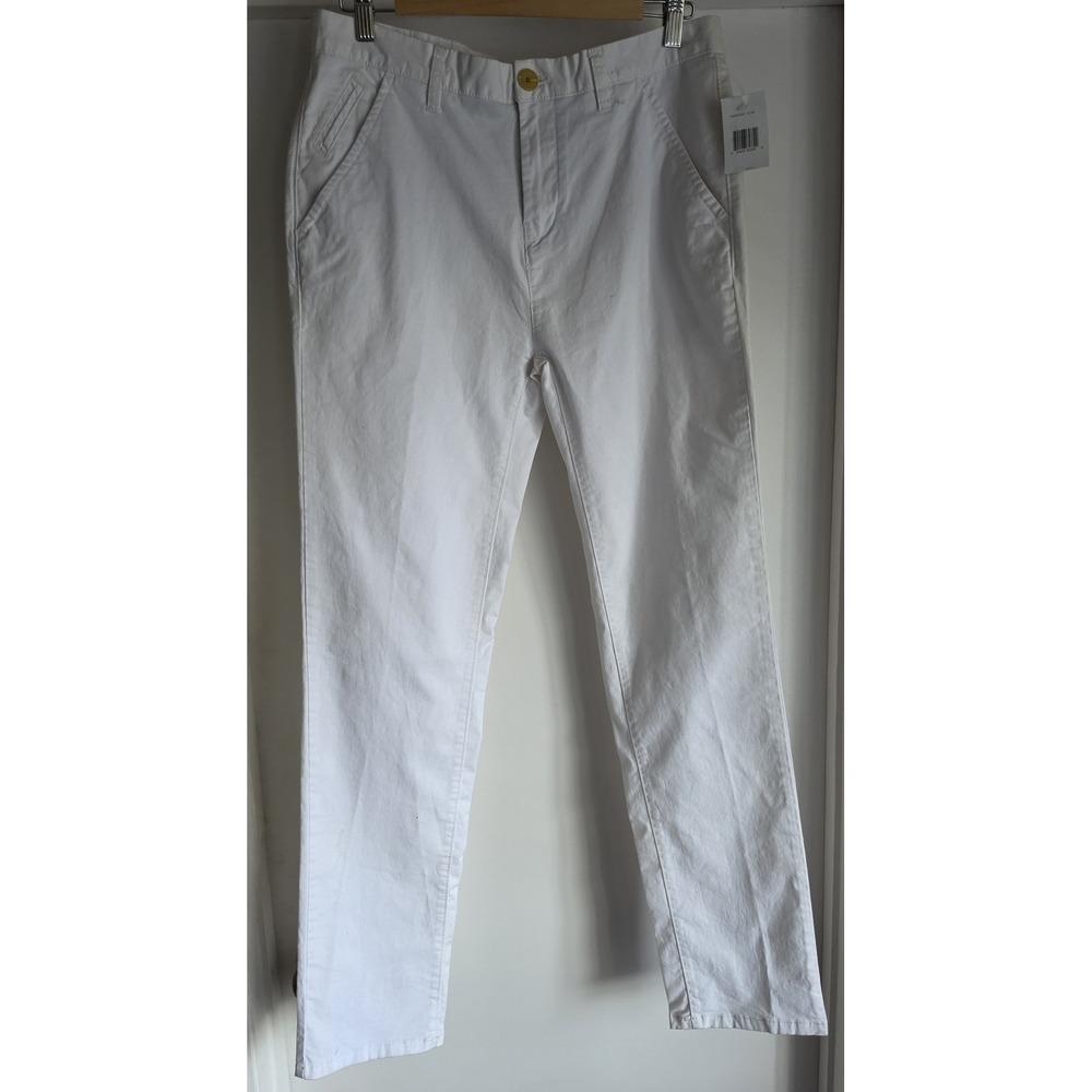 NWT Guess Men's Pants Size 32 White Solid Dress Trousers Slacks NWT